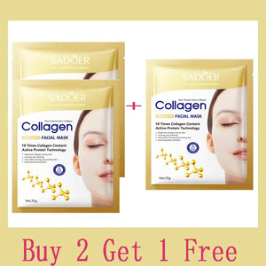 Collagen Anti Wrinkle Facial Mask Anti Aging Fade Fine Lines Firm Skin Moisturizing Brightening SkinCare Korean Cosmetics