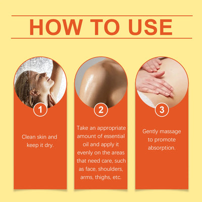 Woman with clean, glowing skin under shower, demonstrating skincare routine with turmeric body oil for skin repair and brightness
